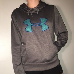 Under Armor Gray Hoodie Fleece Lined